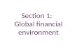Section 1:   Global financial environment