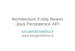 Architecture Entity Beans Java Persistence API