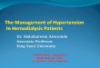 The Management  of  Hypertension  In Hemodialysis Patients