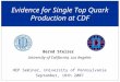 Evidence for Single Top Quark Production at CDF