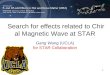 Search for  effects related to Chiral Magnetic Wave at STAR