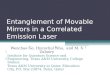Entanglement of Movable Mirrors in a Correlated Emission Laser