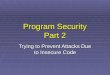 Program Security Part 2