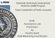 HUB  Assistance Lab Presented  by Keisha Gash HUB Marketing Coordinator