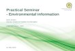 Practical Seminar  - Environmental information