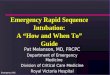 Emergency Rapid Sequence Intubation: A “How and When To” Guide