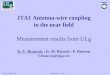JTA1 Antenna-wire coupling in the near field Measurement results from ULg