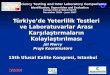 Türkiye’de Yeterlilik Testleri ve Laboratuvarlar Arası Karşılaştırmaların Kolaylaştırılması