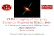 VLBA Imaging of the  γ -ray Emission Regions in Blazar Jets