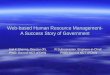 Web-based Human Resource Management- A Success Story of Government
