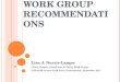 Law & Policy  Work Group Recommendations
