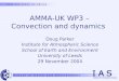AMMA-UK WP3 – Convection and dynamics