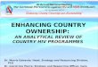 ENHANCING COUNTRY OWNERSHIP:  AN ANALYTICAL REVIEW OF COUNTRY HIV PROGRAMMES