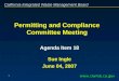Permitting and Compliance Committee Meeting