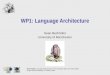 WP1: Language Architecture
