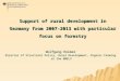 Support of rural development in Germany from 2007-2013 with particular focus on forestry