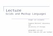 Lecture  Grids and Markup Languages
