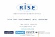 Reference Information Specifications for Europe RISE Test Environment (RTE) Overview