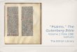 “Psalms,”  The Gutenberg Bible Volume 1 Folio 298r (vellum) The British Library