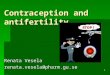 Contraception and antifertility
