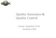 Quality Assurance &  Quality Control