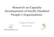 Research on Capacity Development of Pacific Disabled People’s Organisations