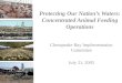 Protecting Our Nation’s Waters: Concentrated Animal Feeding Operations