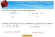 11.2 & 11.3 Arithmetic & Geometric      Sequences