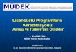 Lisansüstü Programların  Akreditasyonu: Avrupa ve Türkiye’den Örnekler