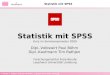 Statistik mit SPSS Kurs im Sommersemester 2009 Dipl.-Volkswirt Paul Böhm