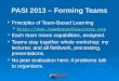 PASI 2013 – Forming Teams