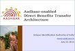 Aadhaar-enabled  Direct Benefits Transfer Architecture