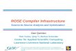 ROSE Compiler Infrastructure Source-to-Source Analysis and Optimization
