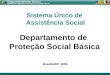 Sistema Único de  Assistência Social Departamento de  Proteção Social Básica