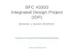 BFC 43303 Integrated Design Project (IDP)