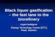 Black liquor gasification – the fast lane to the biorefinery