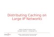 Distributing Caching on Large IP Networks