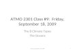 ATMO 2301 Class #9:  Friday, September 18, 2009