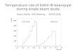 Temperature rise of SVD2 IR beampipe during single beam study