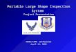 Portable Large Shape Inspection System  Project Presentation NCMS/CTMA Conference April 19, 2005