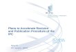 Plans to Accelerate Revision and Publication Procedure of the IPC