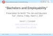 “Bachelors and Employability”