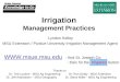 Irrigation Management Practices
