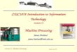 COSC1078 Introduction to Information Technology Lecture 11 Machine Processing