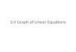 3.4 Graph of Linear Equations
