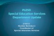 PLESD  Special Education Services Department Update