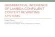 Grammatical Inference of Lambda-Confluent Context Rewriting Systems
