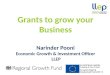 Grants to  g row your  B usiness Narinder Pooni Economic Growth & Investment Officer  LLEP