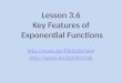 Lesson 3.6  Key Features of   Exponential Functions
