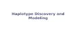 Haplotype Discovery and Modeling